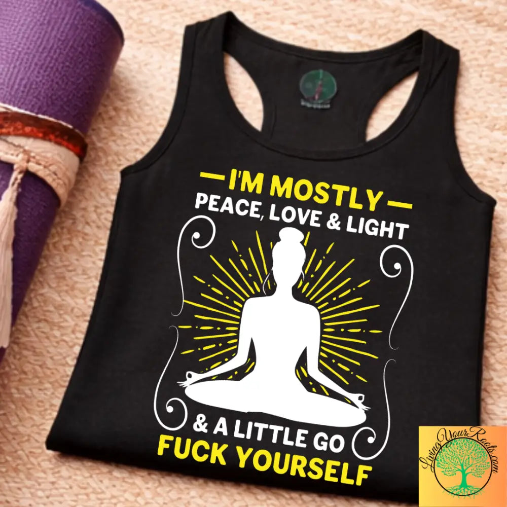 Peace Love & Light Women’s Racerback Tank - Tank Top