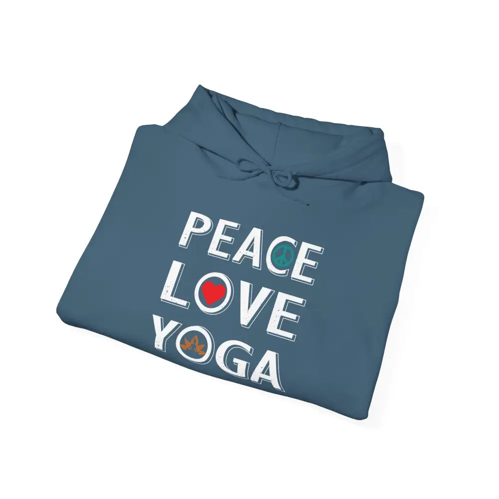 Peace Love Yoga Hoodie; Calm Vibes Yoga Sweatshirt - Hoodie