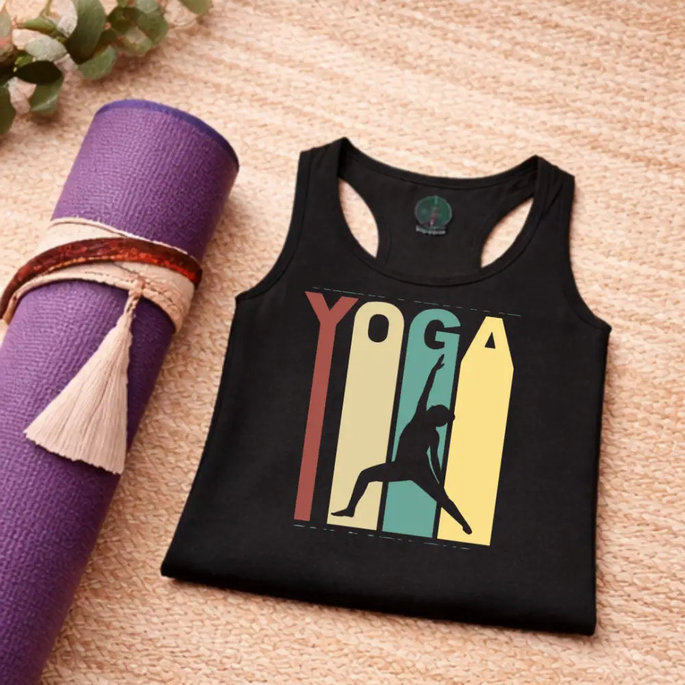 Retro Yoga Racerback Tank, Women’s Retro-Style Yoga Tank - Tank Top