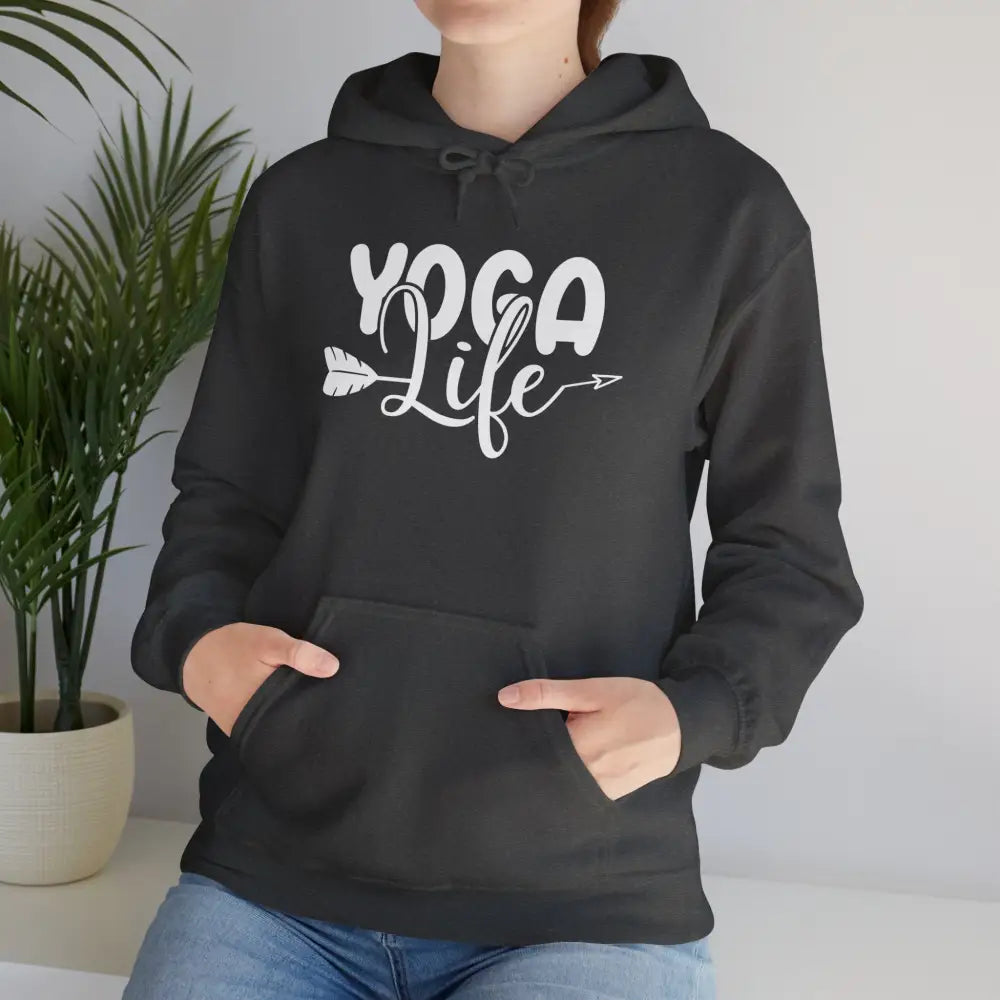 Yoga Life Unisex Heavy Blend™ Hooded Sweatshirt - Dark Heather / 2XL - Hoodie