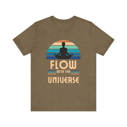 Flow with the Universe Unisex Jersey Short Sleeve Yoga Tee