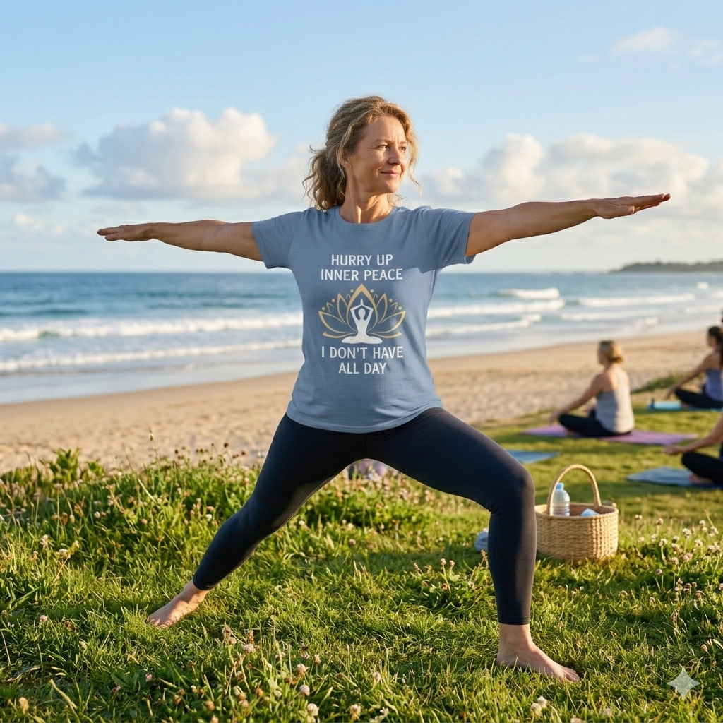 Hurry Up Inner Peace T-Shirt, Calm Humor Graphic Tee