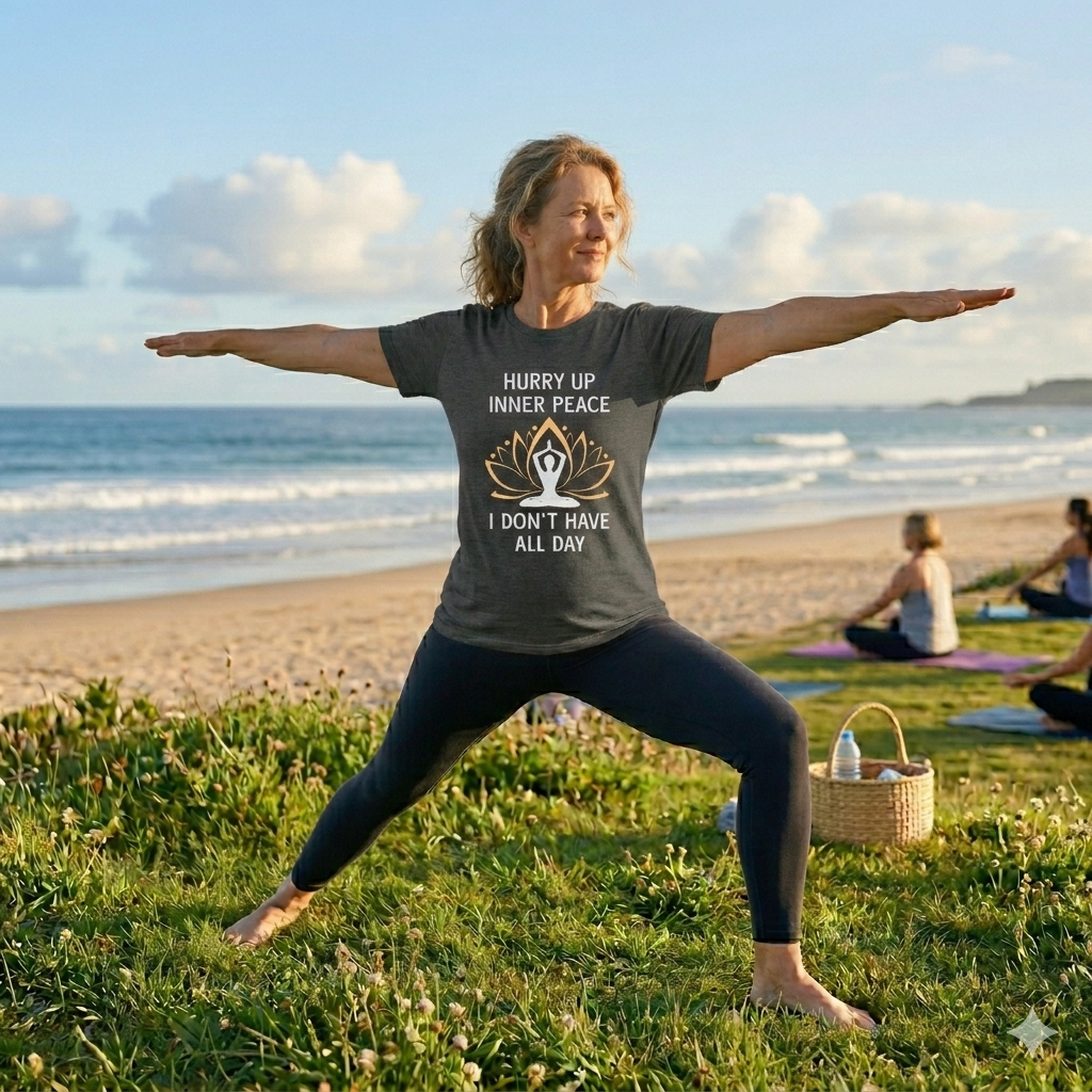 Hurry Up Inner Peace T-Shirt, Calm Humor Graphic Tee