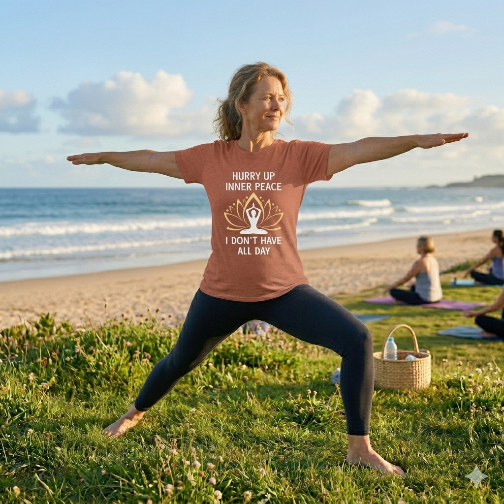 Hurry Up Inner Peace T-Shirt, Calm Humor Graphic Tee