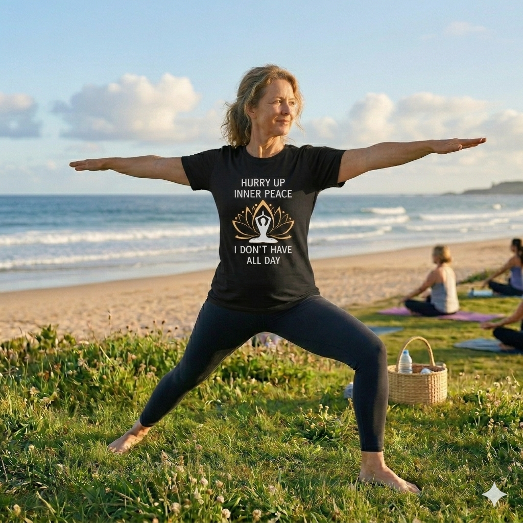 Hurry Up Inner Peace T-Shirt, Calm Humor Graphic Tee