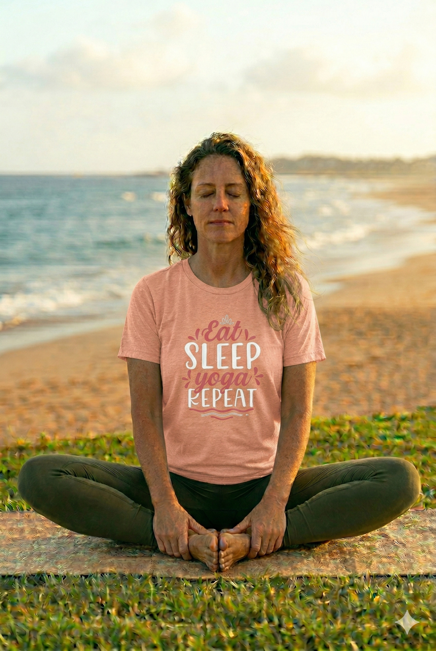 Eat Sleep Yoga Repeat T-Shirt; Yoga Routine Tee
