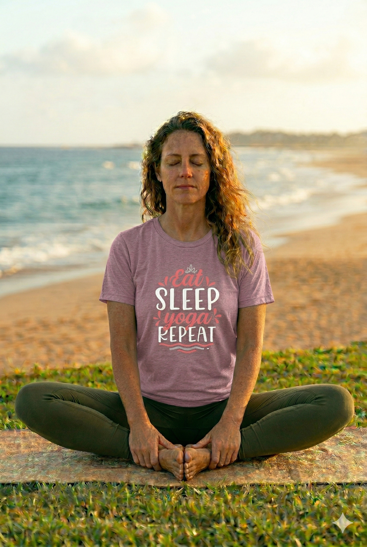 Eat Sleep Yoga Repeat T-Shirt; Yoga Routine Tee