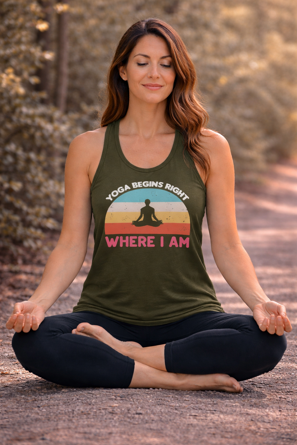 Yoga Begins Right Where I Am Racerback Tank