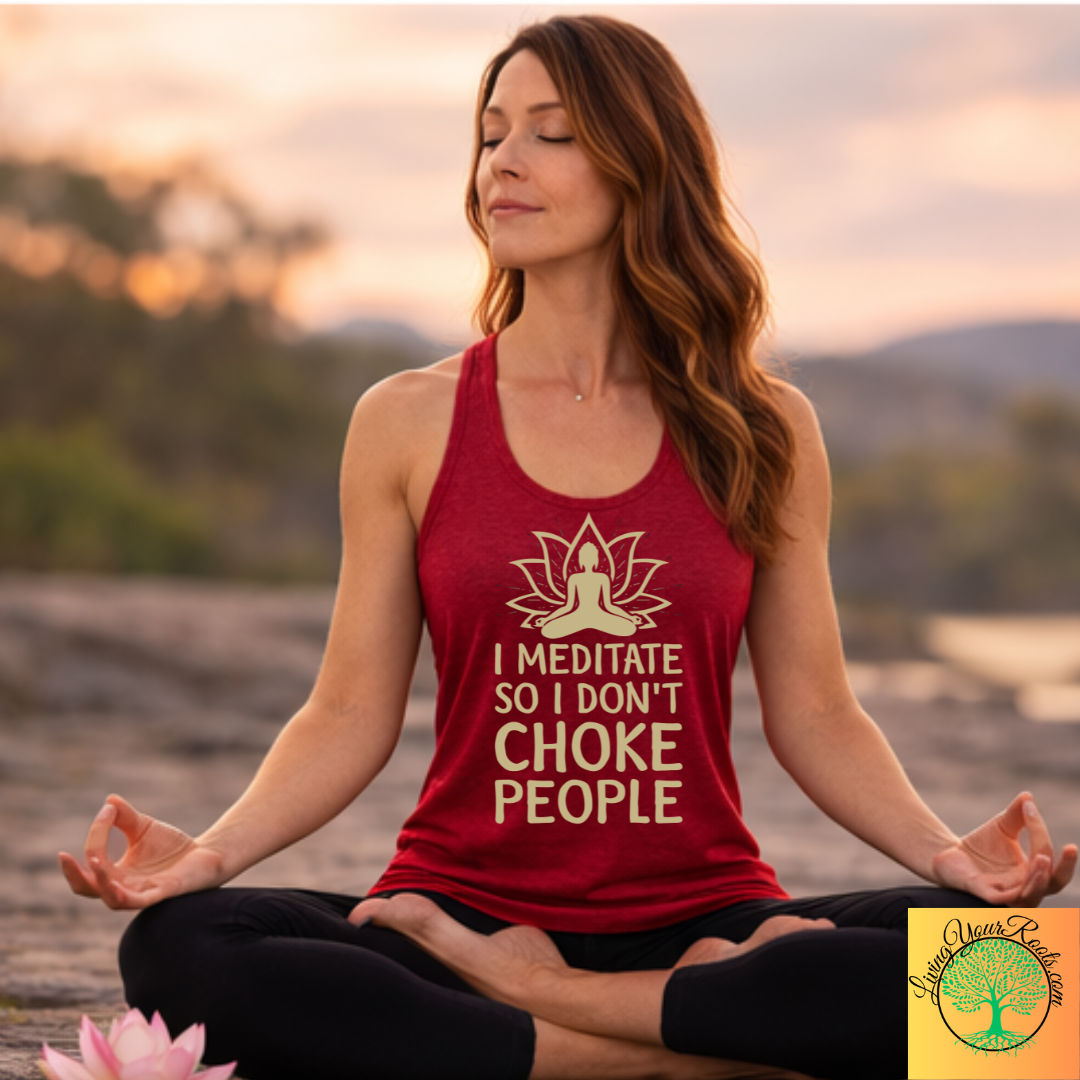 I Meditate So I Don't Choke People - Women's Racerback Tank