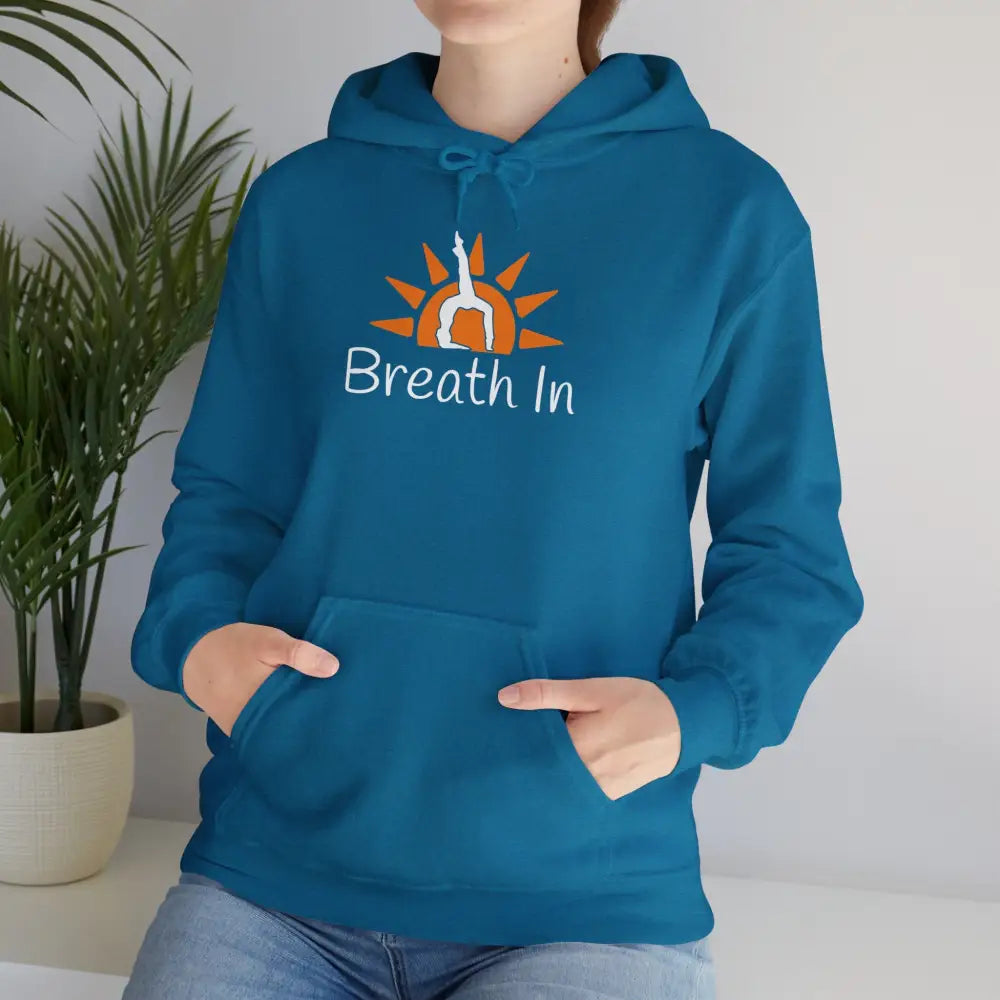 Breath In..Heavy Blend™ Hooded Sweatshirt - Antique Sapphire / S - Hoodie