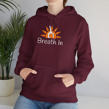 Breath In..Heavy Blend™ Hooded Sweatshirt - Maroon / S - Hoodie