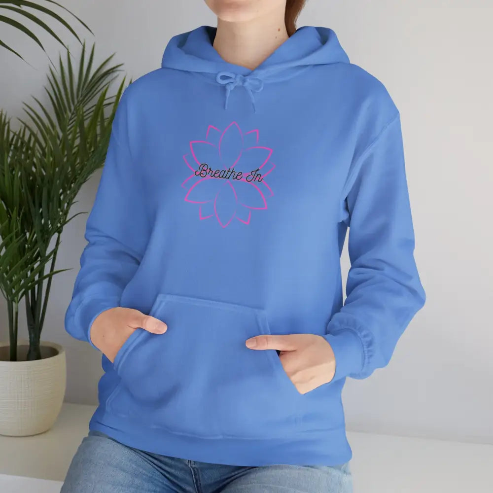 Breathe In Unisex Heavy Blend™ Hooded Sweatshirt - Carolina Blue / S - Hoodie