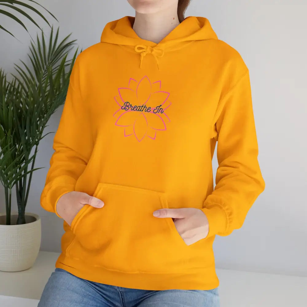 Breathe In Unisex Heavy Blend™ Hooded Sweatshirt - Gold / S - Hoodie