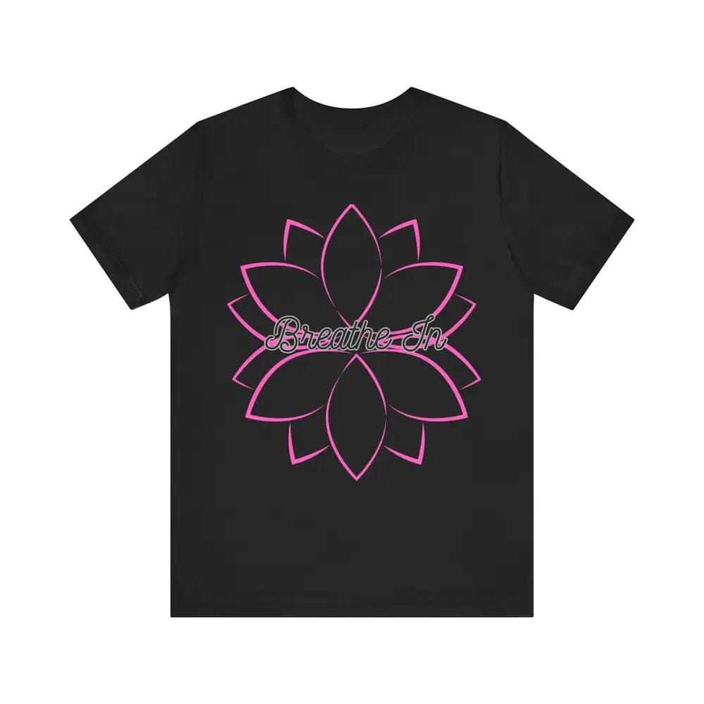 Breathe In Unisex Jersey Short Sleeve Yoga Tee - Black / S - T-Shirt