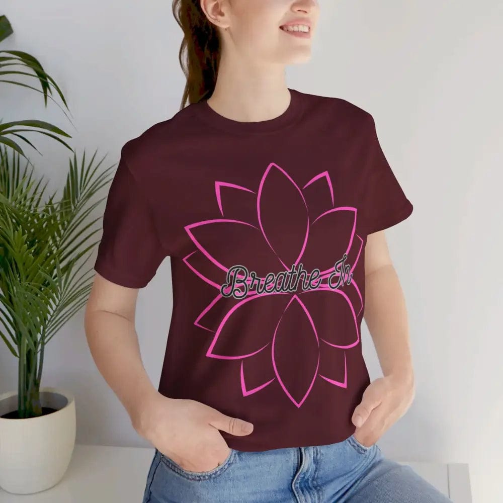 Breathe In Unisex Jersey Short Sleeve Yoga Tee - T-Shirt