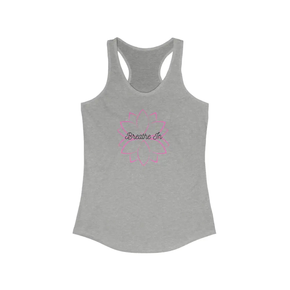 Breathe In Women’s Ideal Racerback Tank - Heather Grey / XS - Tank Top