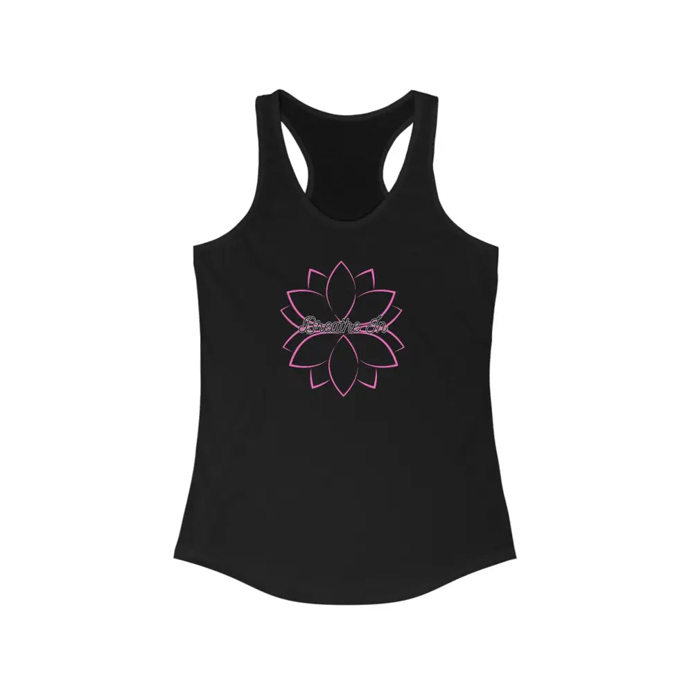 Breathe In Women’s Ideal Racerback Tank - Solid Black / XS - Tank Top