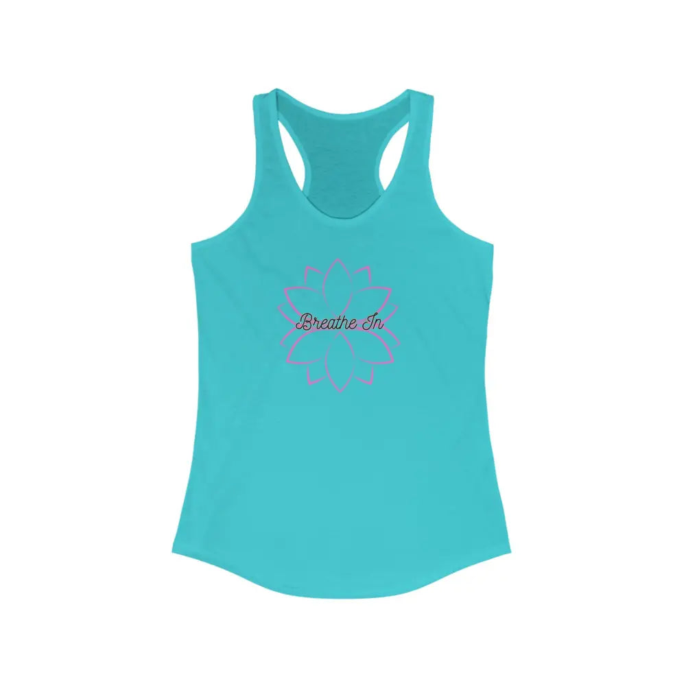 Breathe In Women’s Ideal Racerback Tank - Solid Tahiti Blue / XS - Tank Top