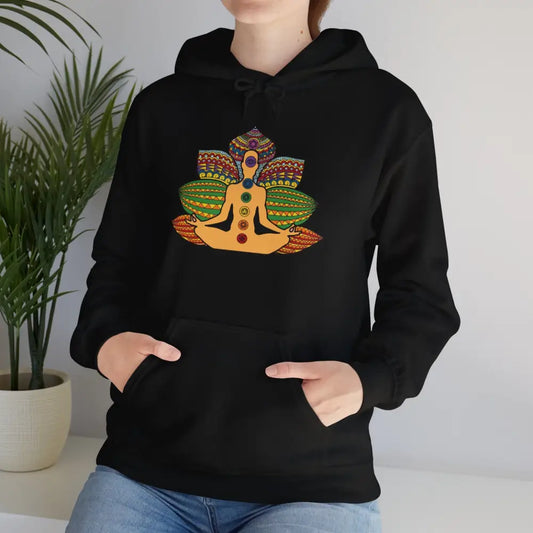 Chakra Heavy Blend™ Hooded Sweatshirt - Black / S - Hoodie