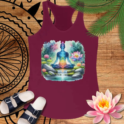 Chakra Lotus Nature Women’s Ideal Racerback Tank - Tank Top