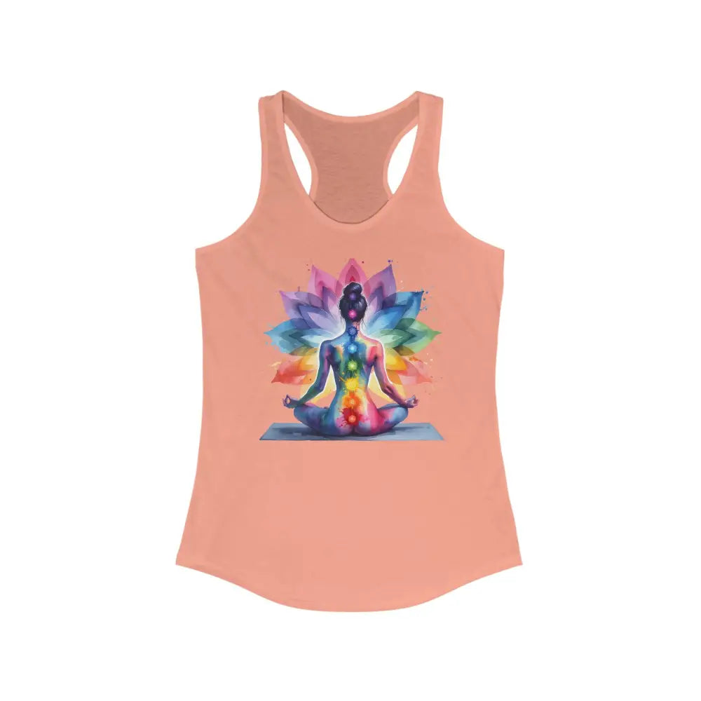 Chakra Lotus Women’s Ideal Racerback Tank - S / Solid Light Orange - Tank Top