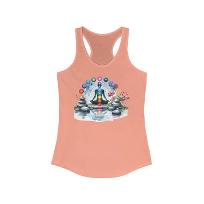 Chakra Water Women’s Ideal Racerback Tank - S / Solid Light Orange - Tank Top