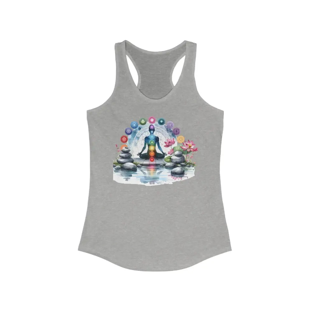 Chakra Water Women’s Ideal Racerback Tank - XS / Heather Grey - Tank Top