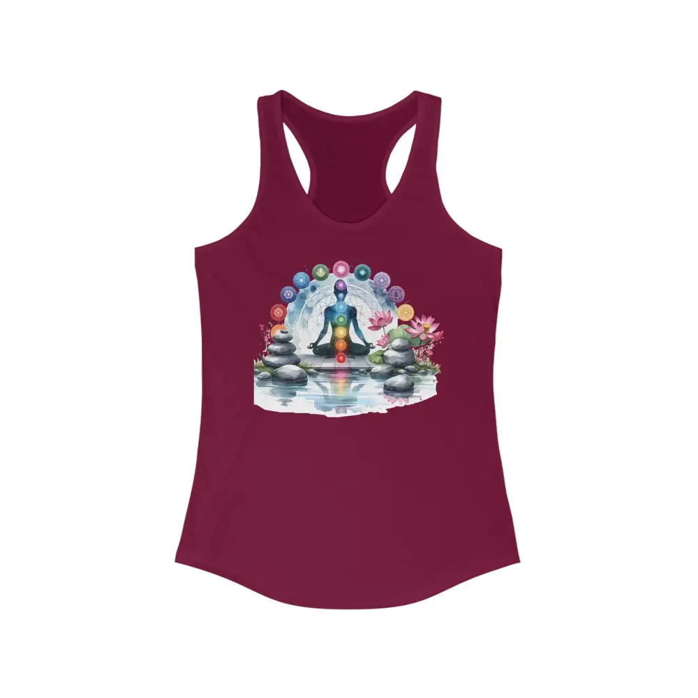 Chakra Water Women’s Ideal Racerback Tank - XS / Solid Cardinal Red - Tank Top