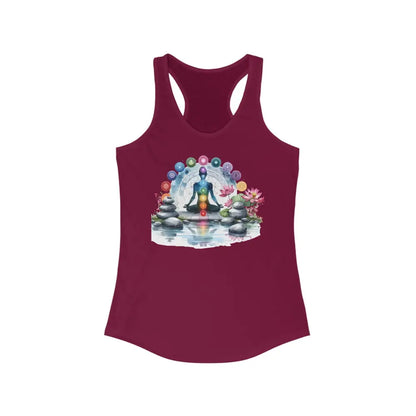 Chakra Water Women’s Ideal Racerback Tank - XS / Solid Cardinal Red - Tank Top