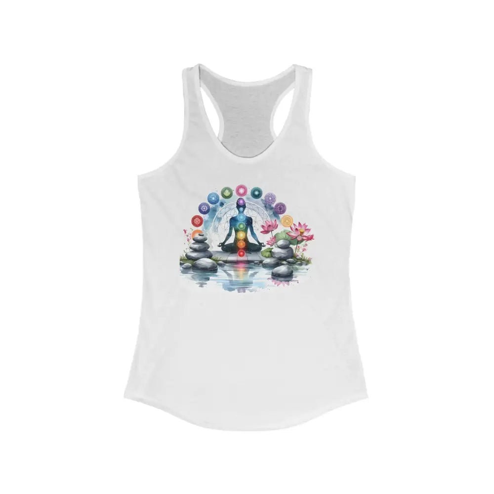 Chakra Water Women’s Ideal Racerback Tank - XS / Solid White - Tank Top