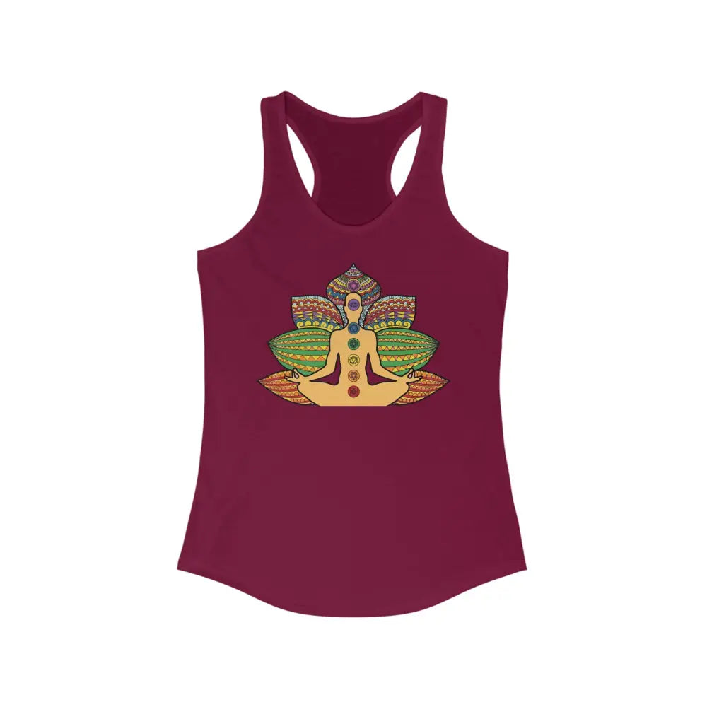 Chakra Women’s Ideal Racerback Tank - Solid Cardinal Red / XS - Tank Top