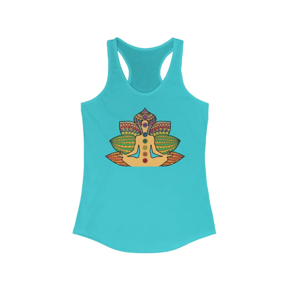 Chakra Women’s Ideal Racerback Tank - Solid Tahiti Blue / XS - Tank Top