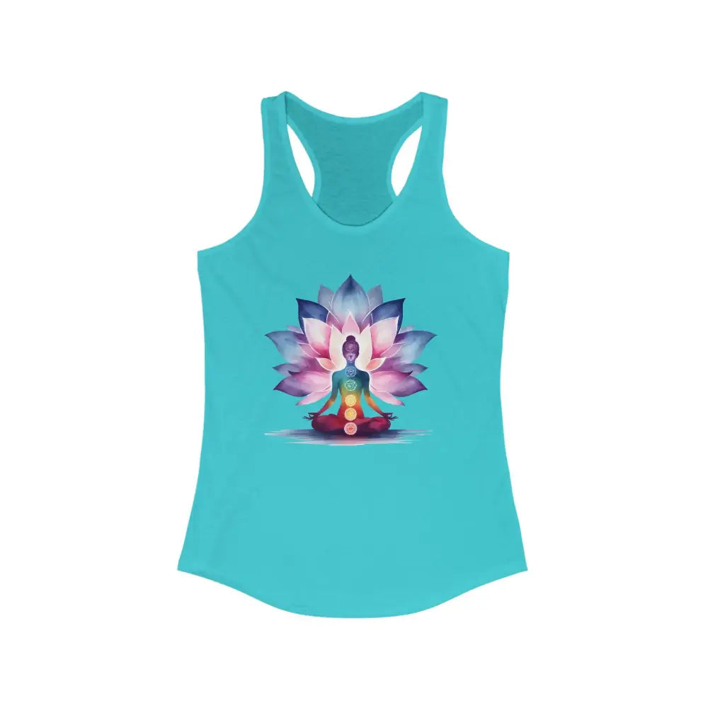 Chakra Women’s Ideal Racerback Tank - XS / Solid Tahiti Blue - Tank Top