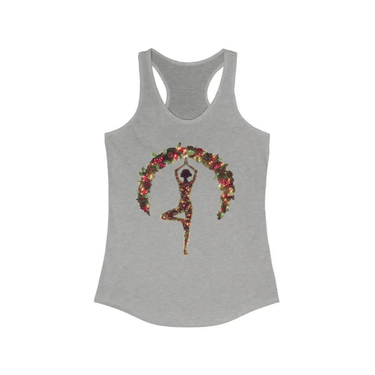 Christmas Yoga Women’s Ideal Racerback Tank - XS / Heather Grey - Tank Top