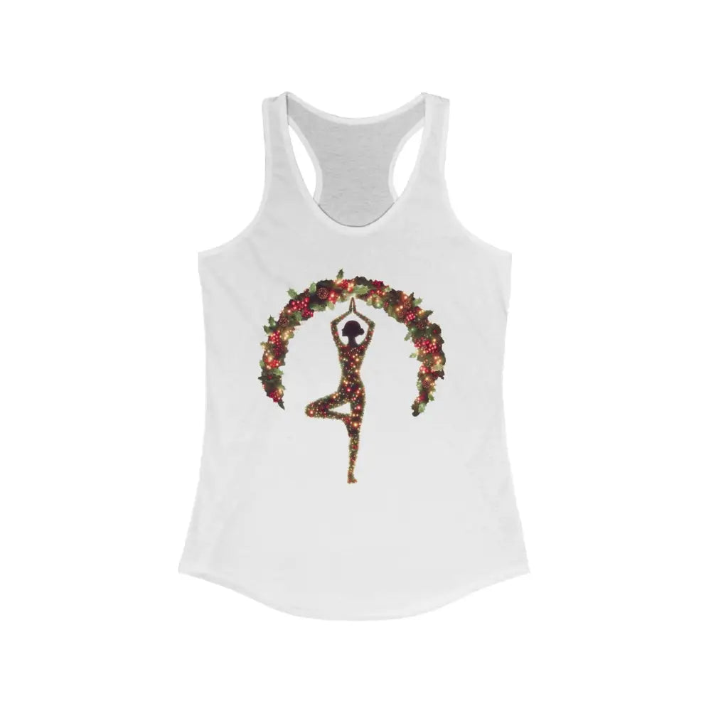 Christmas Yoga Women’s Ideal Racerback Tank - XS / Solid White - Tank Top