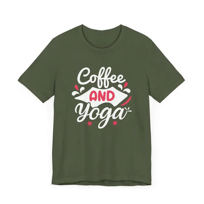 Coffee and Yoga Unisex Jersey Short Sleeve Tee - T-Shirt