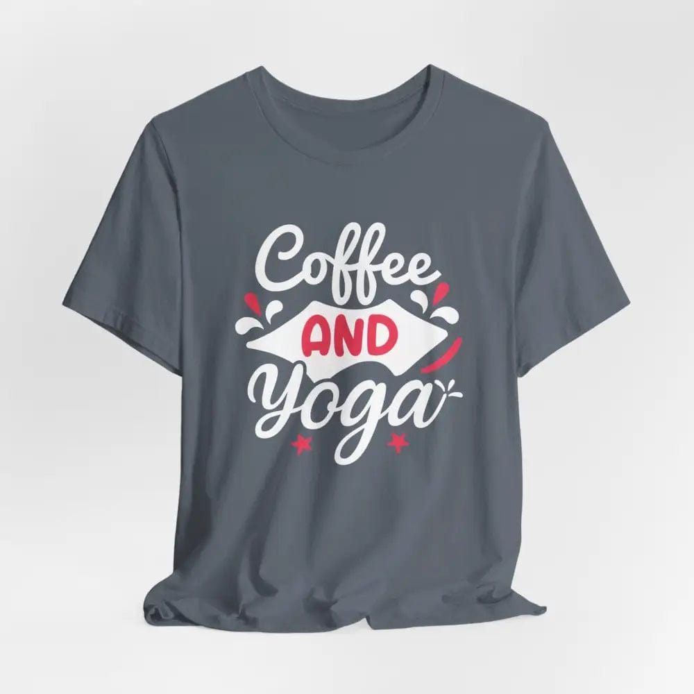 Coffee and Yoga Unisex Jersey Short Sleeve Tee - T-Shirt