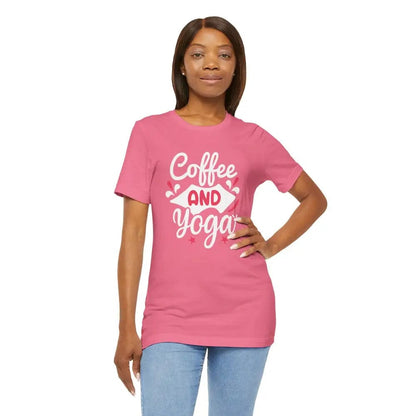 Coffee and Yoga Unisex Jersey Short Sleeve Tee - T-Shirt