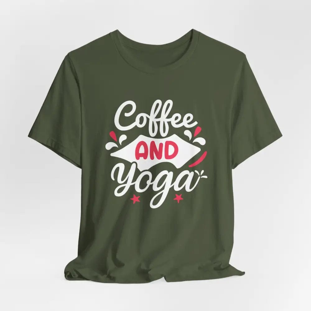 Coffee and Yoga Unisex Jersey Short Sleeve Tee - T-Shirt