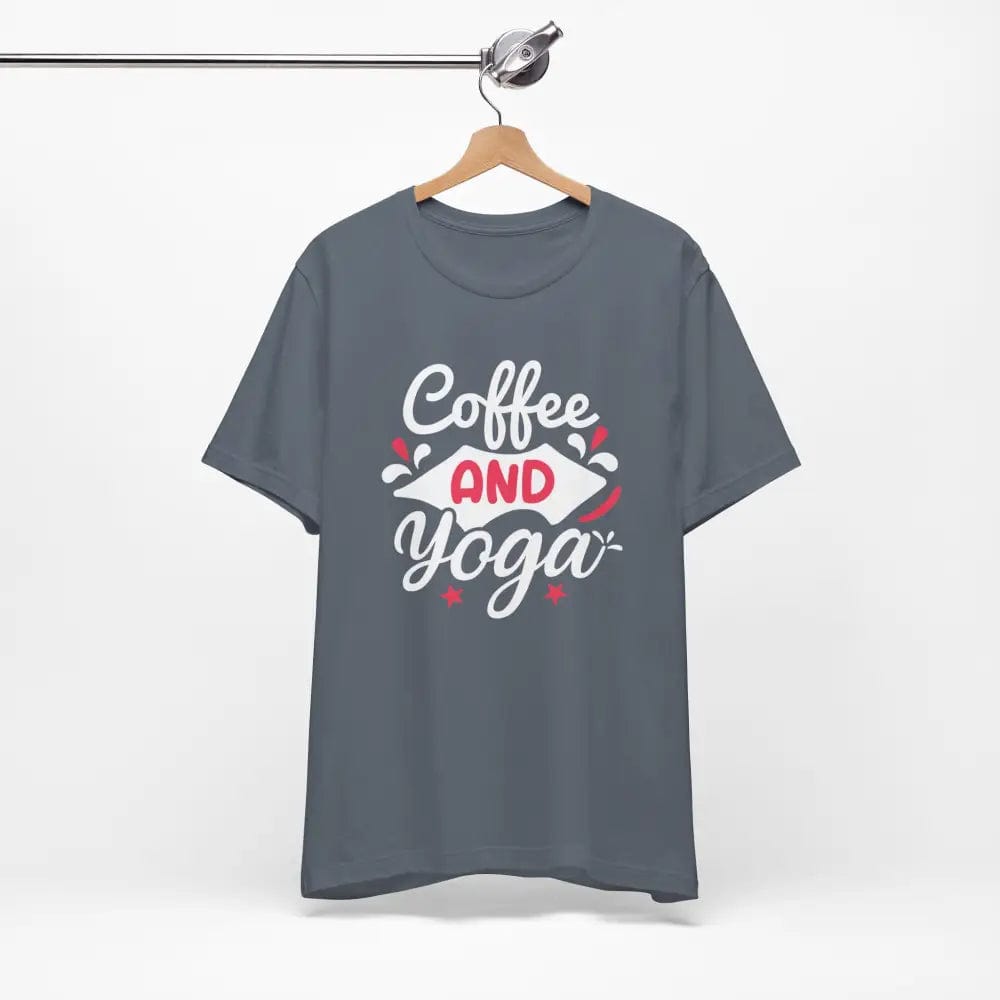 Coffee and Yoga Unisex Jersey Short Sleeve Tee - T-Shirt