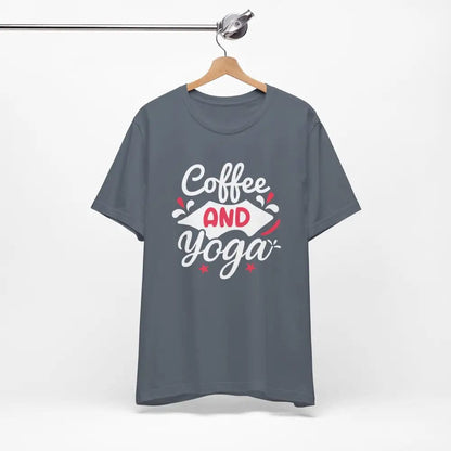 Coffee and Yoga Unisex Jersey Short Sleeve Tee - T-Shirt