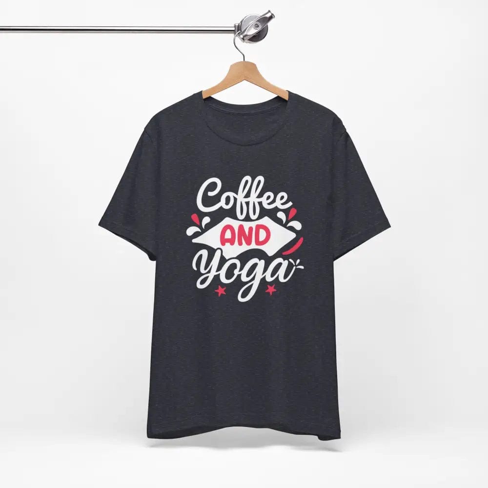 Coffee and Yoga Unisex Jersey Short Sleeve Tee - T-Shirt