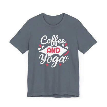 Coffee and Yoga Unisex Jersey Short Sleeve Tee - T-Shirt