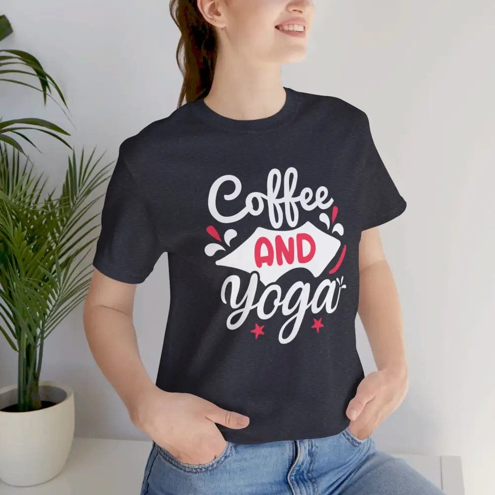 Coffee and Yoga Unisex Jersey Short Sleeve Tee - T-Shirt