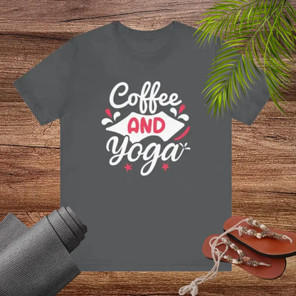 Coffee and Yoga Unisex Jersey Short Sleeve Tee - T-Shirt