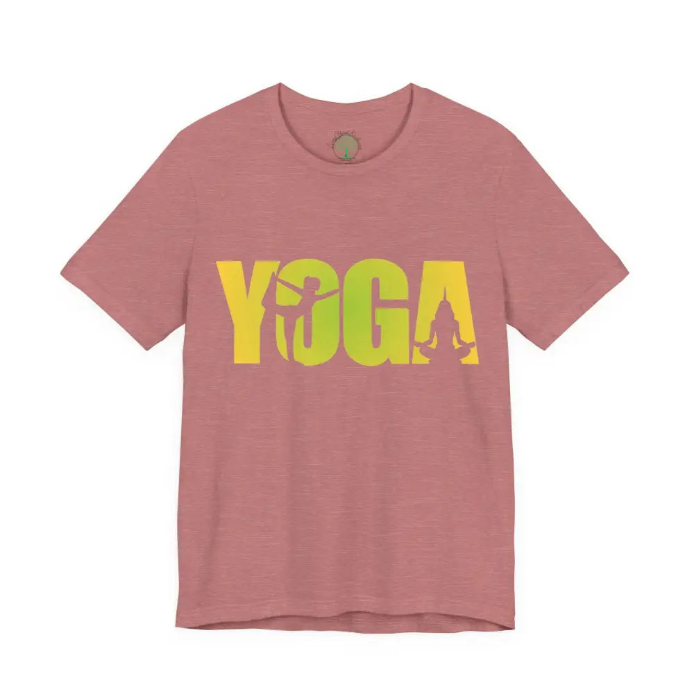 🪷Comfortable Yoga T-Shirt for Practice & Everyday Wear - Heather Mauve / M - T-Shirt