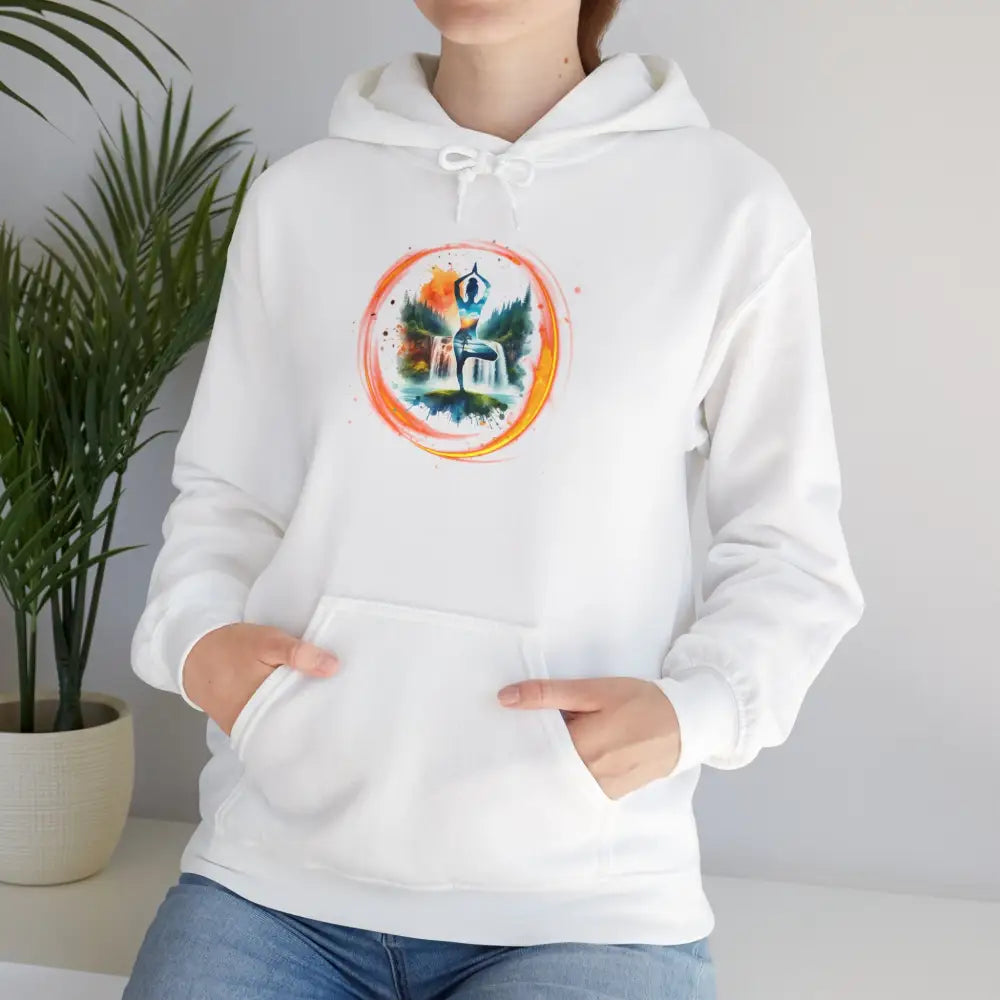 Copy of Zen Meditation in the Forest Hoodie Sweatshirt - White / S - Hoodie