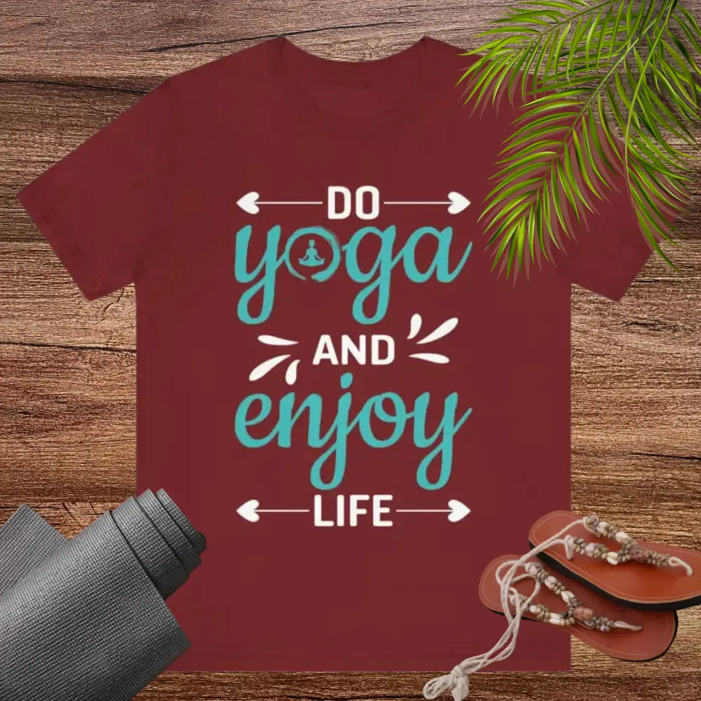 Do Yoga and Enjoy Life Unisex Jersey Short Sleeve Yoga Tee - T-Shirt