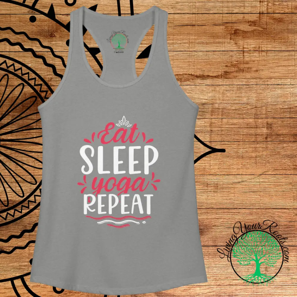 Eat Sleep Yoga Repeat Womens Racerback Tank - Tank Top