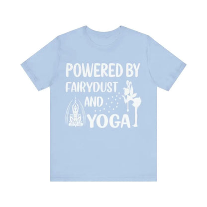 Fairydust and Yoga Unisex Jersey Short Sleeve Yoga Tee - Baby Blue / S - T-Shirt